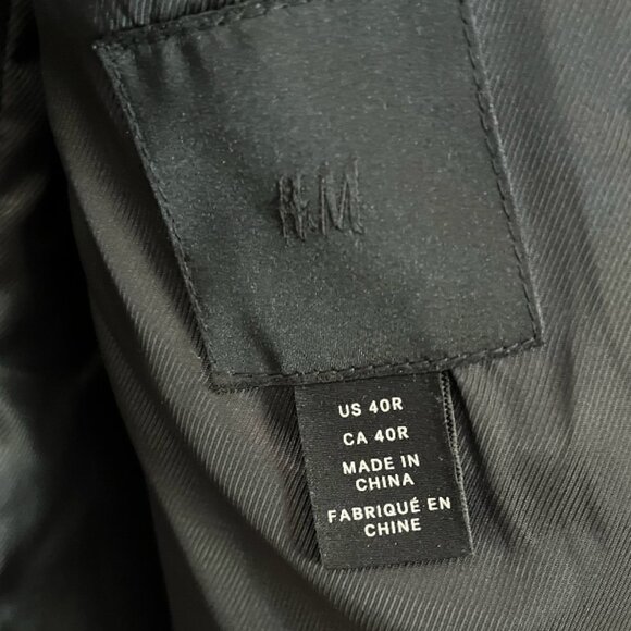 Dark Gray Wool Pea Coat H&M - Picture 2 of 3